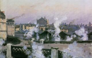 Monet la gare saint Lazare conférence projection