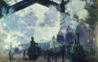 Monet la gare saint Lazare conférence projection